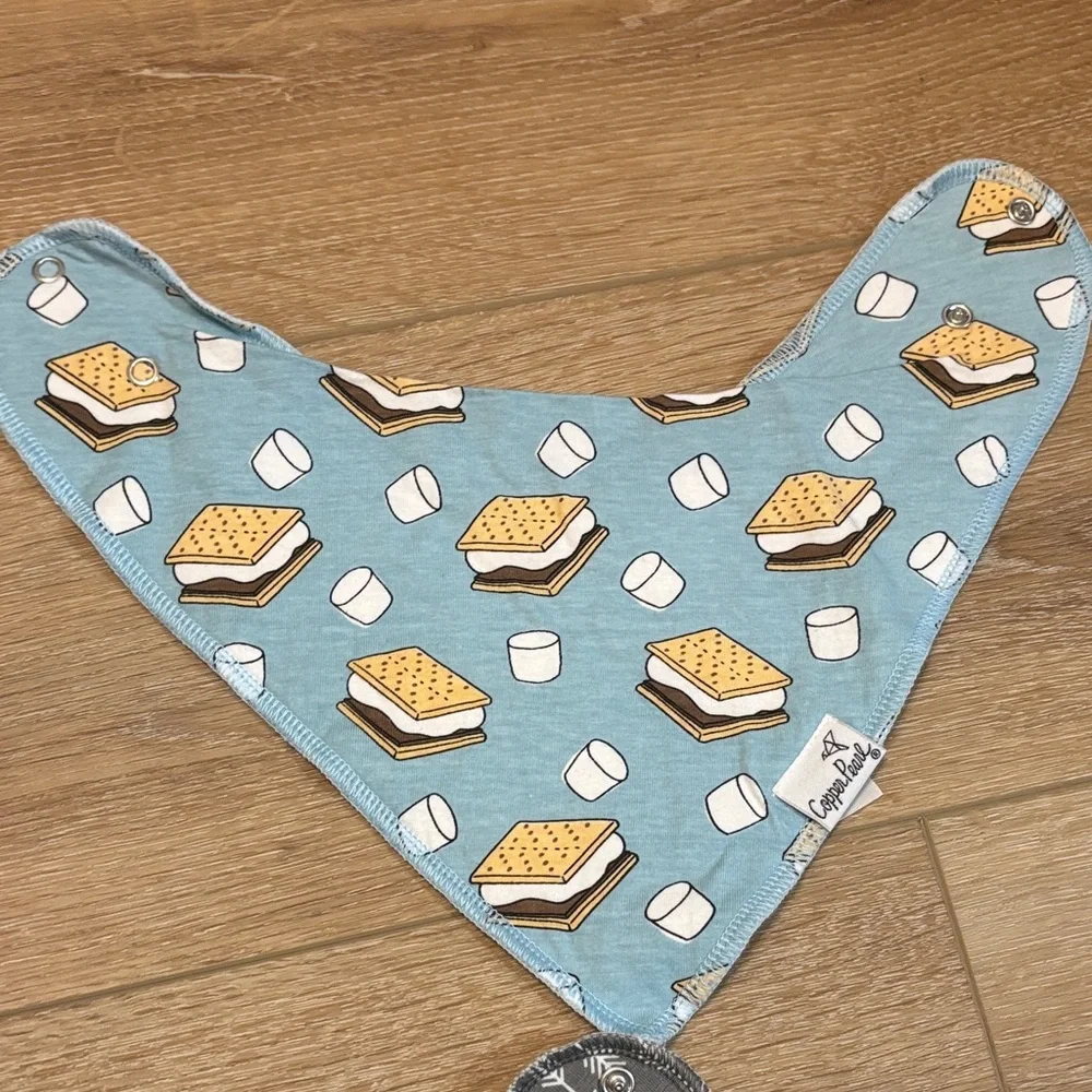 Copper Pearl Bandana Bibs in “Bridger”